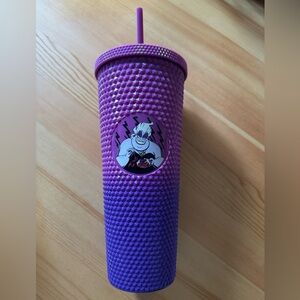 Textured Purple Tumbler with Ursula Design